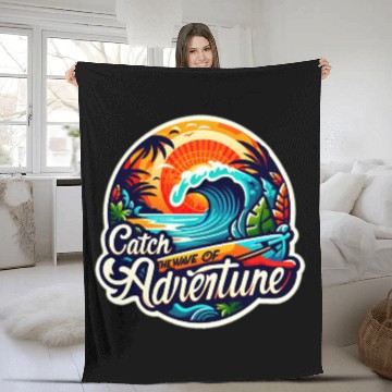 Discover Wanderlust Waves Fleece Blankets