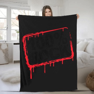 Discover 100 % Percent Rock Heavy Metal Music Text Logo Fleece Blankets