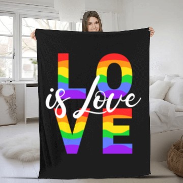 Discover Love is Love Gay Pride LGBTQ Fleece Blankets