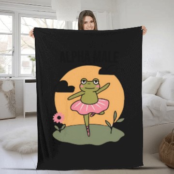 Discover Ballet Frog Alpha Male Fleece Blankets