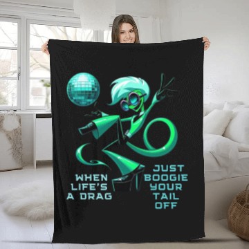 Discover funny lizard dancer Fleece Blankets