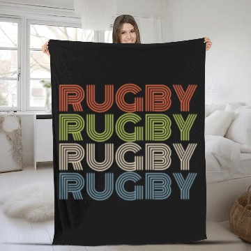 Discover Rugby Coach Retro Vintage Cool Rugby Fleece Blankets