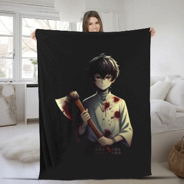 Discover Anime boy & Axe Fleece Blankets