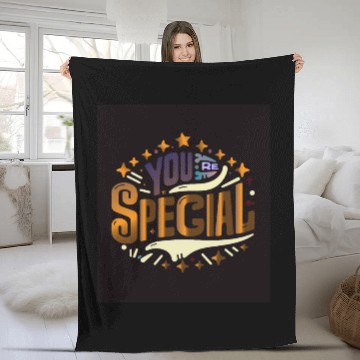 Discover classic motivational typography design Fleece Blankets
