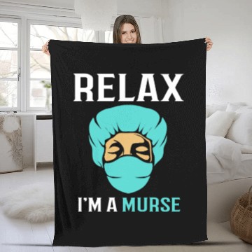 Discover Funny Male Nurse Nursing Medical Fleece Blankets