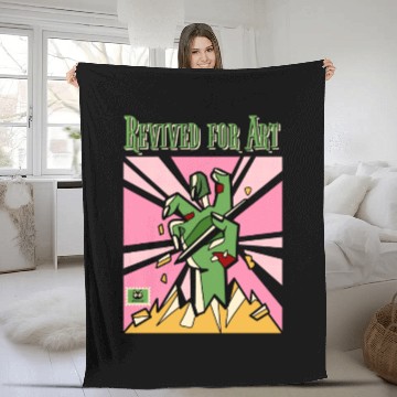 Discover Zombie Artist Revived for Art Fleece Blankets