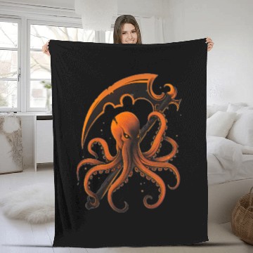 Discover Halloween Octopus Fleece Blankets