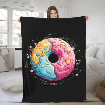 Discover A Donut Galaxy Fleece Blankets