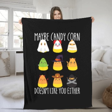 Discover Maybe Candy Corn Doesnt Like You Either Candy Corn Fleece Blankets