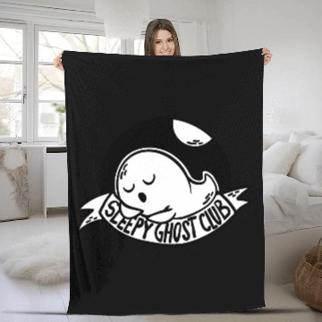 Discover Dreamy Phantoms: The Sleepy Ghost Club Awaits You Fleece Blankets