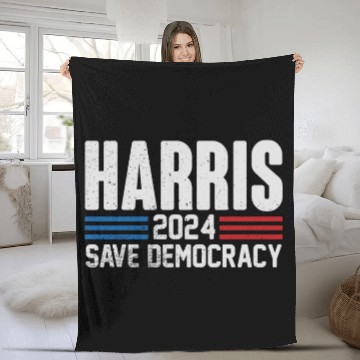 Discover Kamala Harris 2024 flag Fleece Blankets