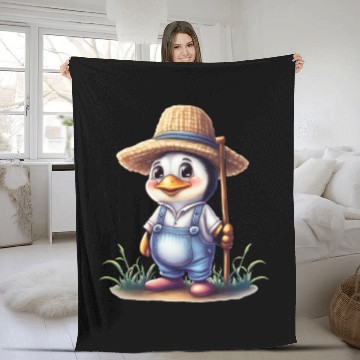 Discover Penguin Famila, Funny Penguin , Penguin Logo Fleece Blankets