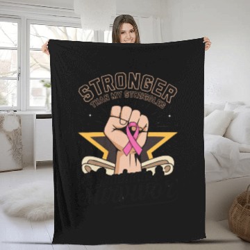 Discover Stronger Than My Struggles – Graduate & Survivor Fleece Blankets