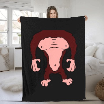 Discover Funny Gorilla Body Without Head Halloween Cost Fleece Blankets