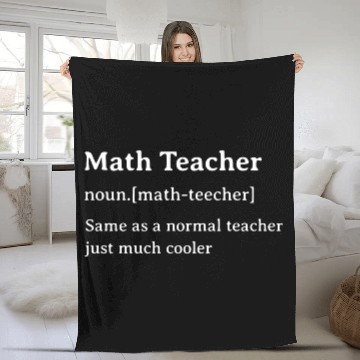 Discover Math Teacher Funny Dictionary Definition Fleece Blankets