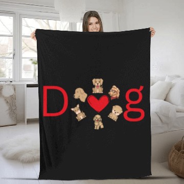 Discover dog lovers Fleece Blankets