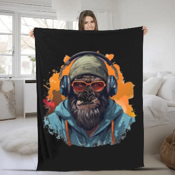 Discover music, monkey, arctic monkeys, cool, band Fleece Blankets