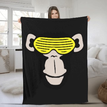 Discover Funky Sunglasses Gorilla Cool Party Monkey Funny Fleece Blankets