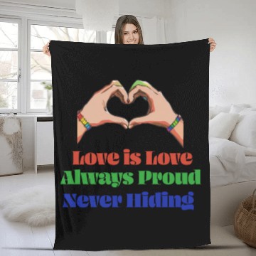 Discover love is love glbt design Fleece Blankets