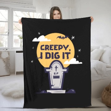 Discover Creepy I Dig It Fleece Blankets