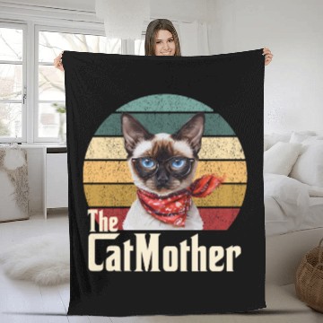 Discover Best Cat Mom Ever Siamese Cat Lover Owner Cat Mama Fleece Blankets