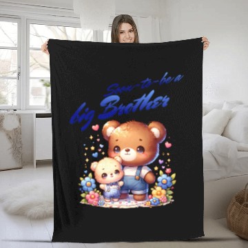 Discover I'm Going To Be A Big Brother Cute Teddy Bears, Fleece Blankets