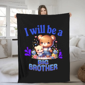 Discover I'm Going To Be A Big Brother Cute Teddy Bears, Fleece Blankets