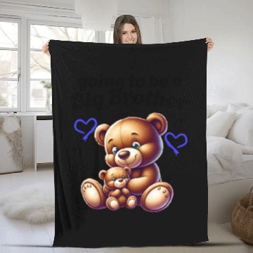 Discover I'm Going To Be A Big Brother Cute Teddy Bears, Fleece Blankets