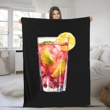 Discover Citrus Berry Cocktail Fleece Blankets