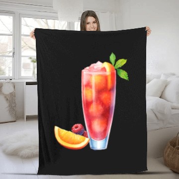 Discover Berry Citrus Cocktail Fleece Blankets