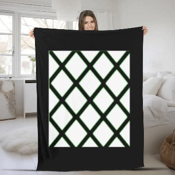 Discover Elegant white and green striped lines Fleece Blankets