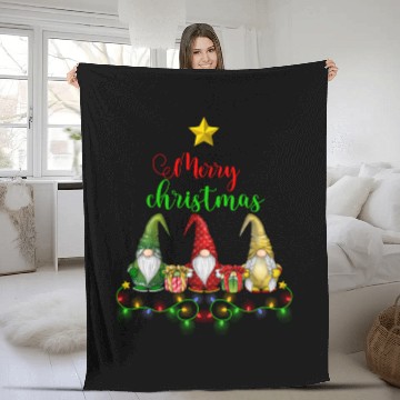 Discover Gnomes Christmas Tree Funny Xmas Holidays Fleece Blankets