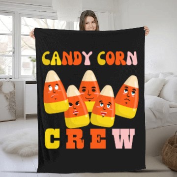 Discover Candy Corn Crew Fleece Blankets