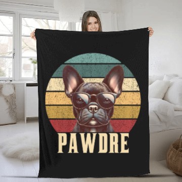 Discover Pawdre Funny Best Dog Dad Ever Funny dog dad Fleece Blankets