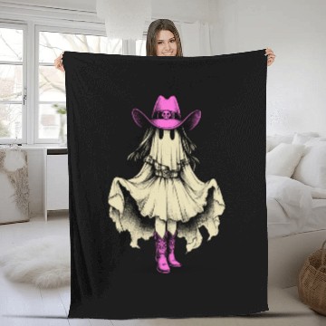 Discover Ghost Cowgirl Western Y2k Fleece Blankets