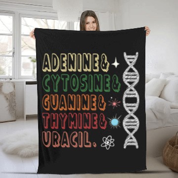 Discover Nucleobases Biology Teacher DNA Biologist Fleece Blankets