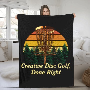 Discover Creative Disc Golf Done Motivational Quote Golfer Fleece Blankets