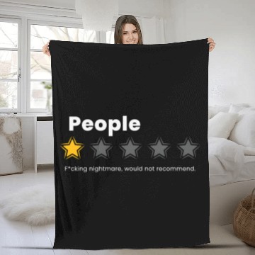 Discover i hate people - people fcking nightmare Fleece Blankets