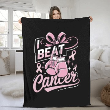 Discover I Beat Cancer Breast Cancer Awareness Fleece Blankets