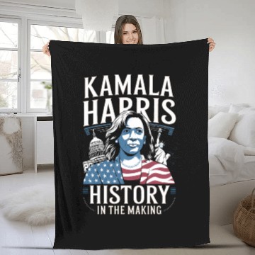 Discover Kamala Harris History in the Making Fleece Blankets