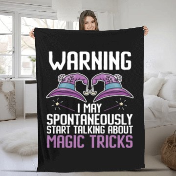 Discover Funny Magician Magic Fleece Blankets