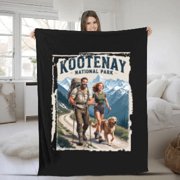 Discover Kootenay National Park Adventure Nature Fleece Blankets