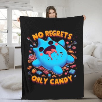 Discover Stitch Halloween No Regrets Only Candy Fleece Blankets