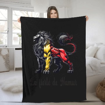 Discover Namur lion flag design Fleece Blankets