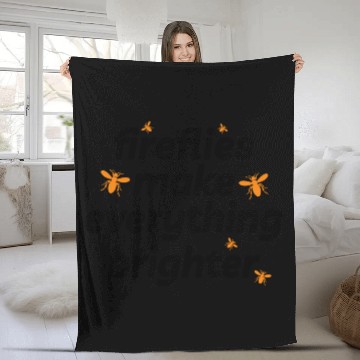 Discover Fireflies Firefly Lightning Bug Insect Collector Fleece Blankets