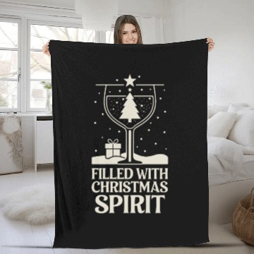 Discover Filled With Christmas Spirit Festive Holiday Cheer Fleece Blankets