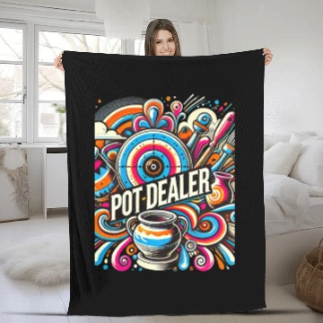 Discover Pot Dealer (Psychedelic) Fleece Blankets
