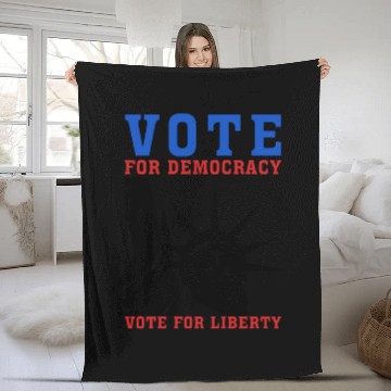 Discover Vote for Democracy, Vote for Liberty US Election Fleece Blankets