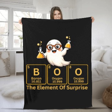 Discover Boo - The Element of Surprise Chemistry Ghost Fleece Blankets