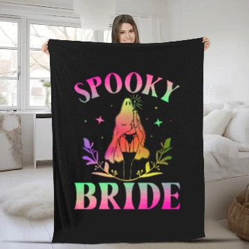 Discover Spooky Bride Bridal Party Bachelorette Party Hallo Fleece Blankets